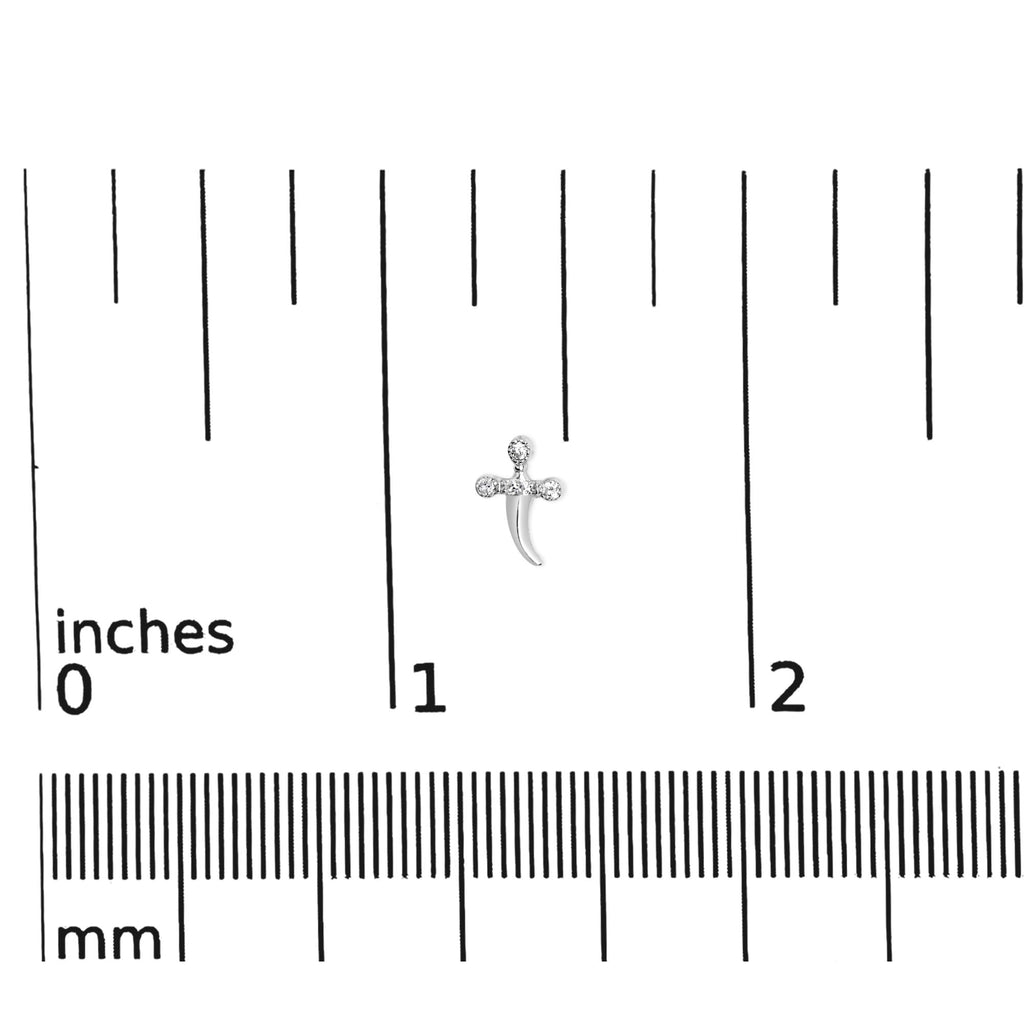 Pendientes de plata de ley 925 con detalle de diamante (color HI, claridad I2-I3) - Friggin Jewelry