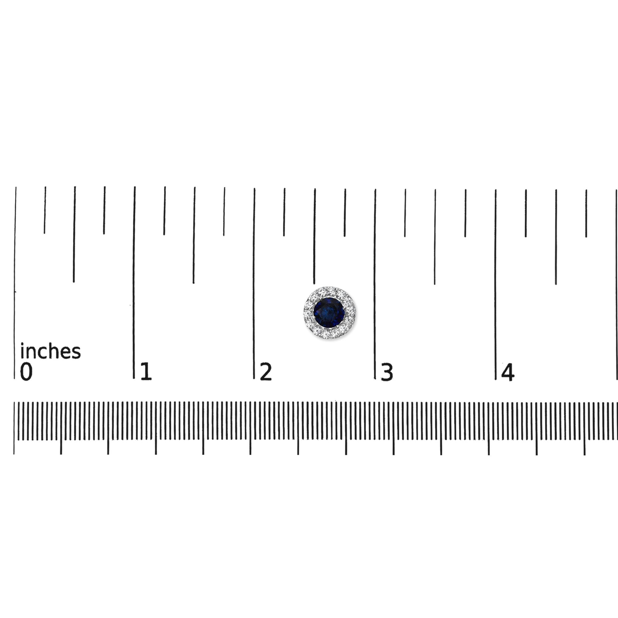 14K White Gold 3.0 Cttw Lab-Grown Blue Diamond Halo Stud Earrings (Blue & F-G Color, VS1-VS2 Clarity) - Friggin Jewelry