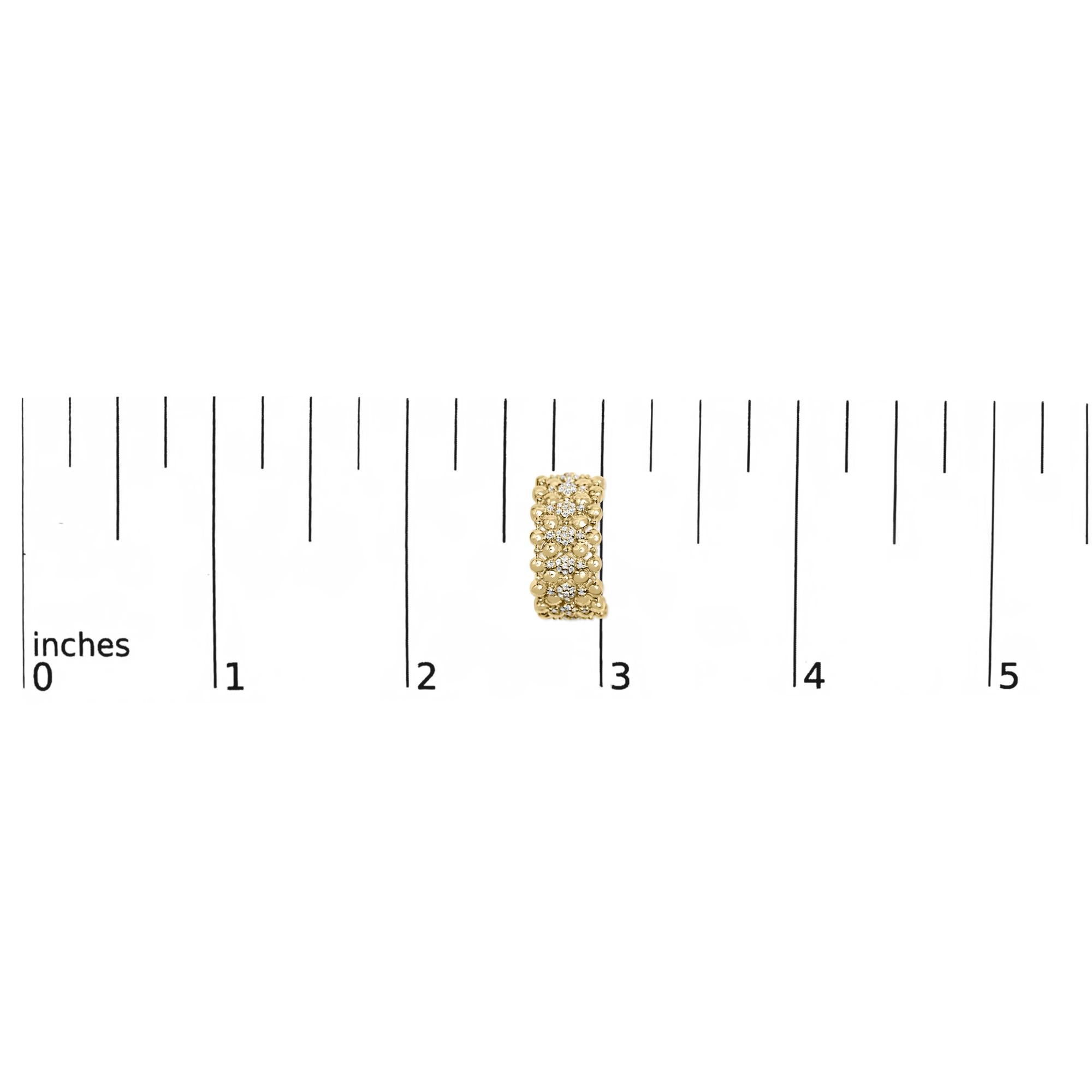 Orecchini a cerchio J in argento sterling 925 placcato oro giallo 14K con diamanti da 3/8 ct e perline a sfera (colore HI, purezza I1-I2) - Friggin Jewelry