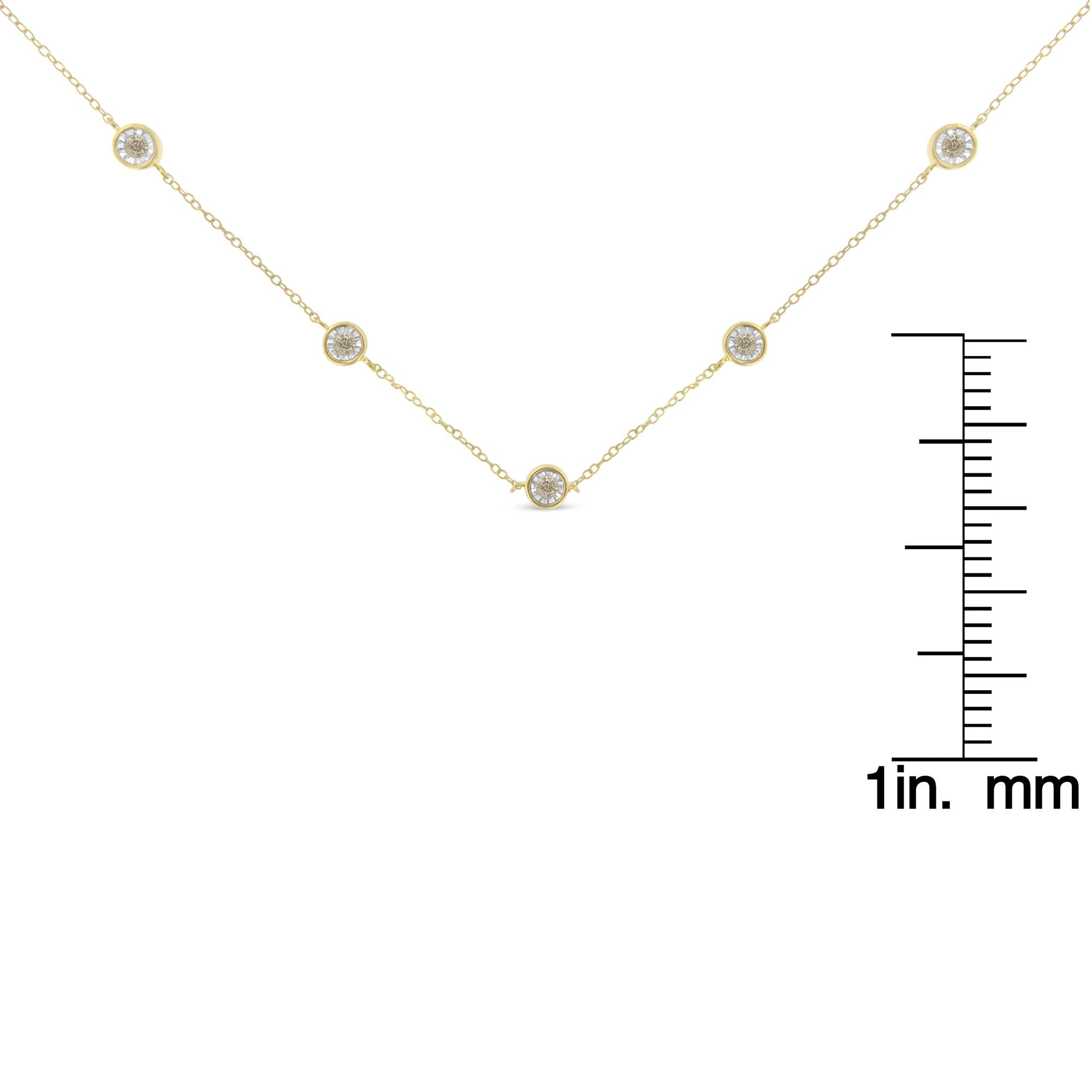 Collar de diamantes en plata de ley (1/2 ct, color KL, claridad I2-I3) - Friggin Jewelry