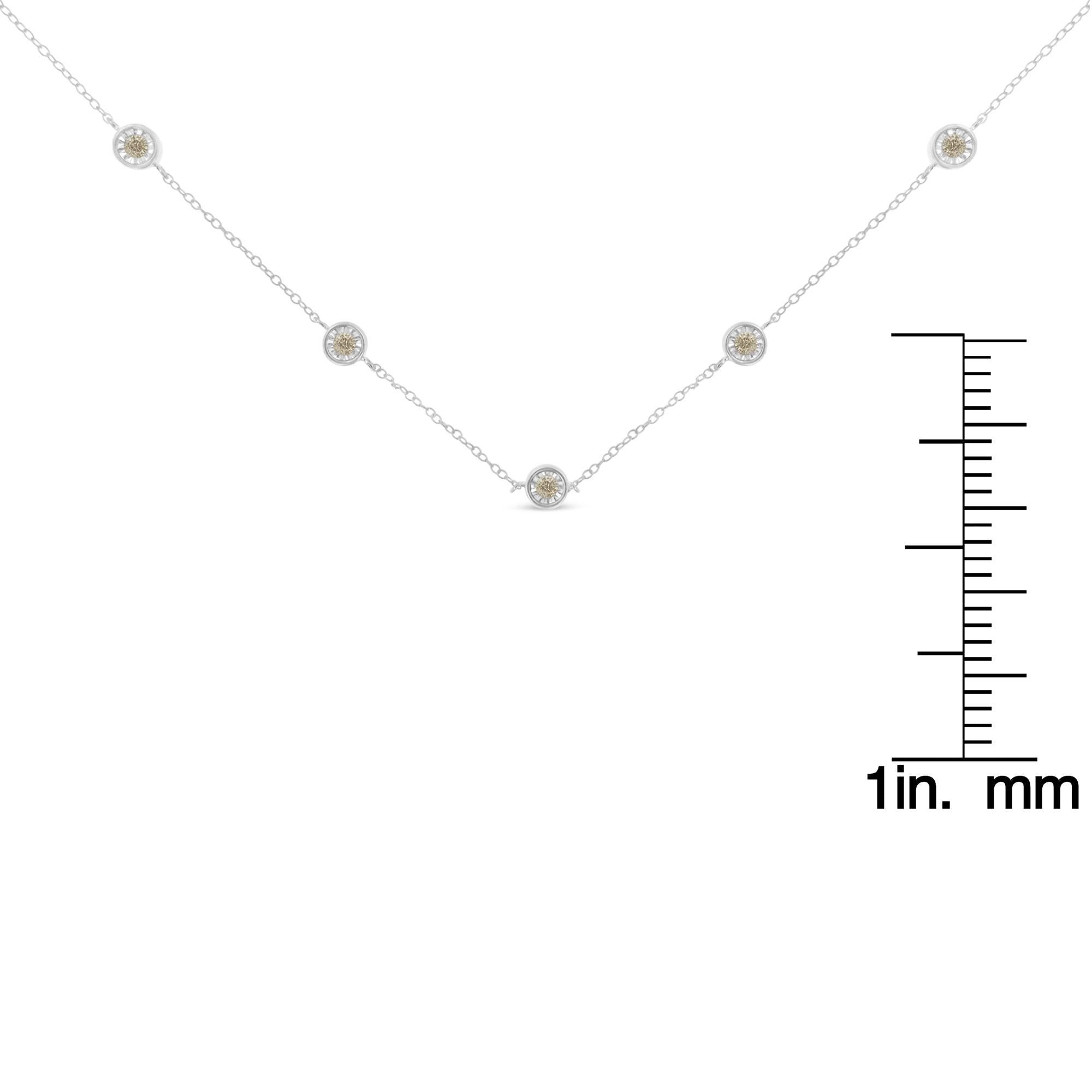 Collar de diamantes en plata de ley (1/2 ct, color IJ, claridad I1-I2) - Friggin Jewelry