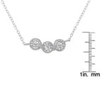 Collar con colgante de diamantes redondos en plata de ley (1/4 ct, color HI, claridad I2-I3) - Friggin Jewelry