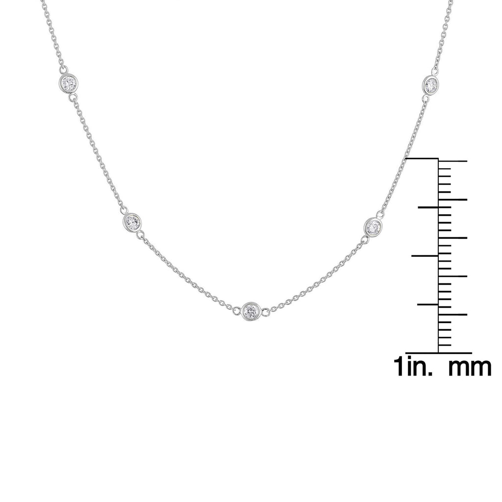 Collar de diamantes en oro de 14 quilates (1 1/10 cttw, color HI, claridad VS2-SI1) - Friggin Jewelry