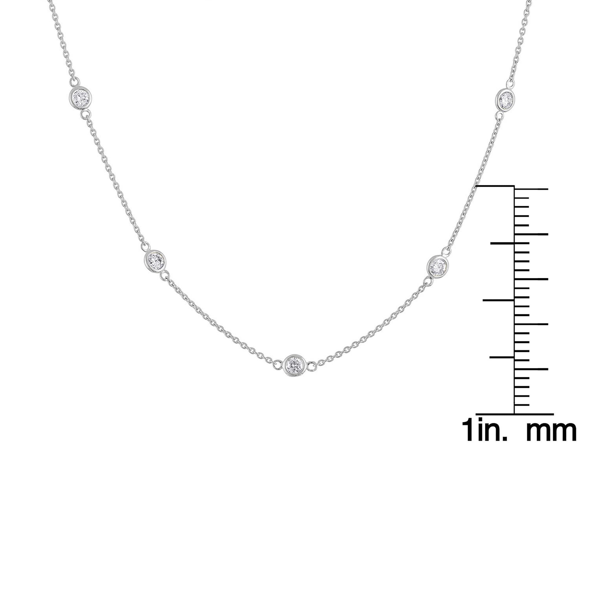 Collar de diamantes en oro de 14 quilates (1 1/10 cttw, color HI, claridad VS2-SI1) - Friggin Jewelry