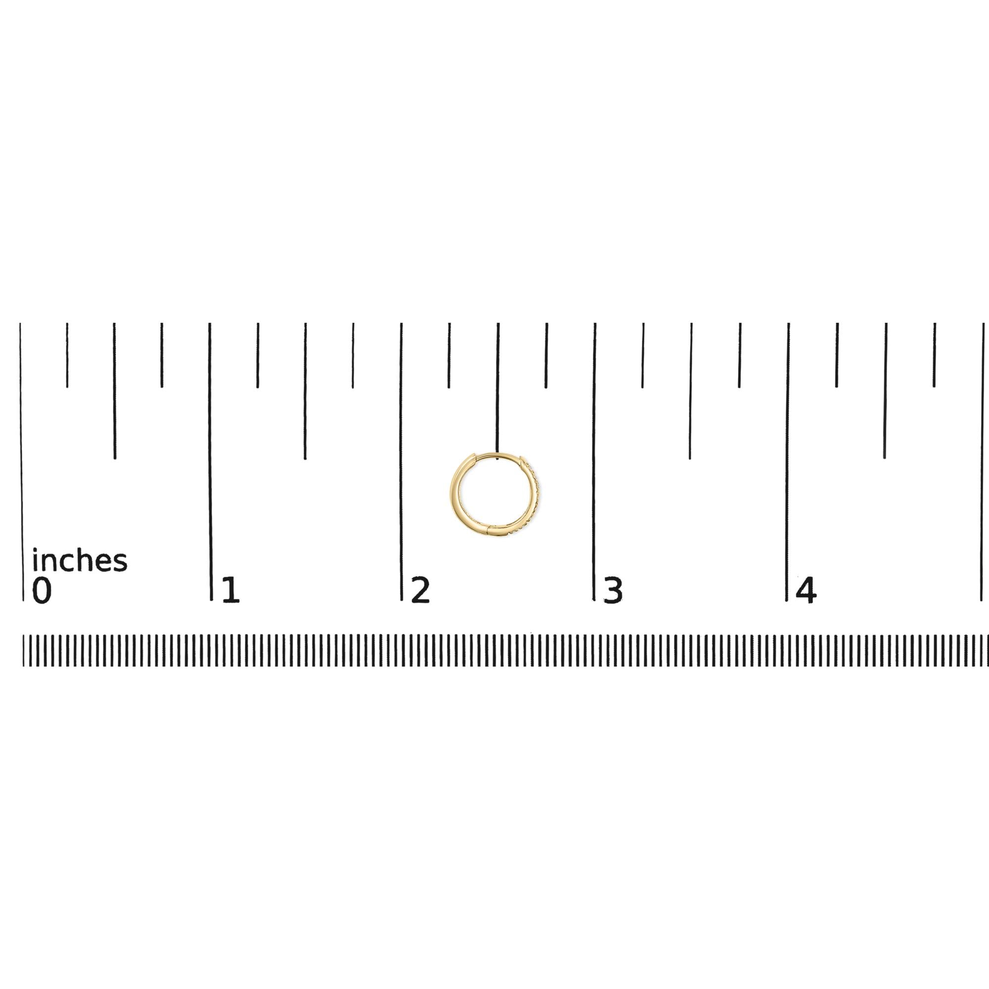 14K Rose Gold 1/5 CTW Diamond Huggie Hoop Earrings (K-L Color, I2-I3 Clarity) - Friggin Jewelry