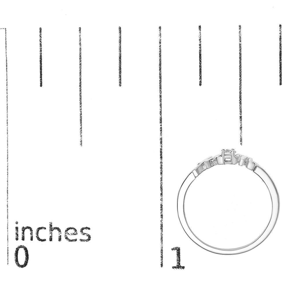 Anello "MOM" in argento sterling 925 con diamanti (colore JK, purezza I2-I3) - Friggin Jewelry