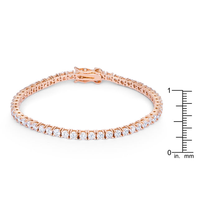 Modern Heroine Classic Edit 5.75ct Rose Goldtone Cubic Zirconia Tennis Bracelet - Friggin Jewelry Fashion