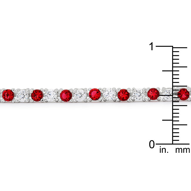 Starborn Spark Contemporary Icon Ruby Red Cubic Zirconia Tennis Bracelet - Friggin Jewelry Fashion