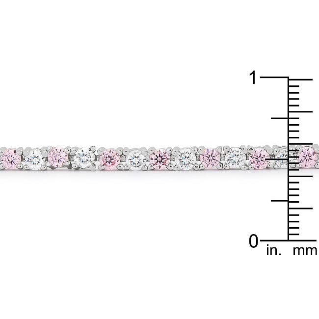 Irreverent Edge Cheeky Edit Lace Pink Cubic Zirconia Tennis Bracelet - Friggin Jewelry Fashion