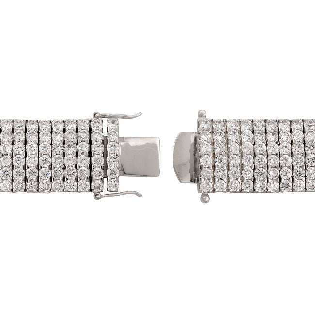 Smart Detail Bold Line Cubic Zirconia Elegance Formal Bracelet - Friggin Jewelry Fashion