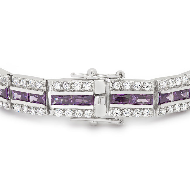 Playful Form Heritage Edit Balboa Purple Cubic Zirconia Bracelet - Friggin Jewelry Fashion