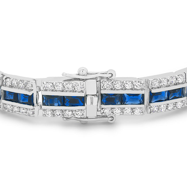 Little Luxuries Signature Edit Balboa Blue Cubic Zirconia Bracelet - Friggin Jewelry Fashion