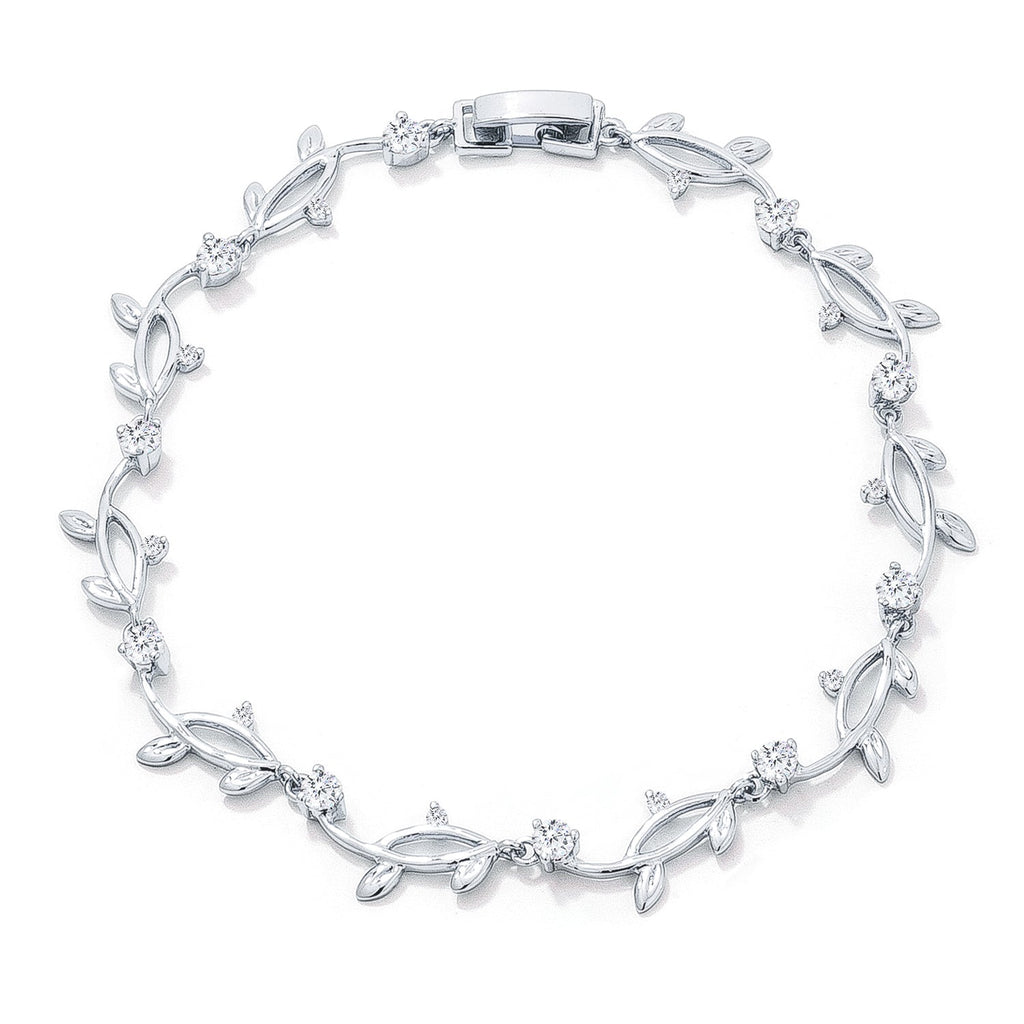Gallery Form Modern Edit Nathans Vine Cubic Zirconia Bracelet - Friggin Jewelry Fashion