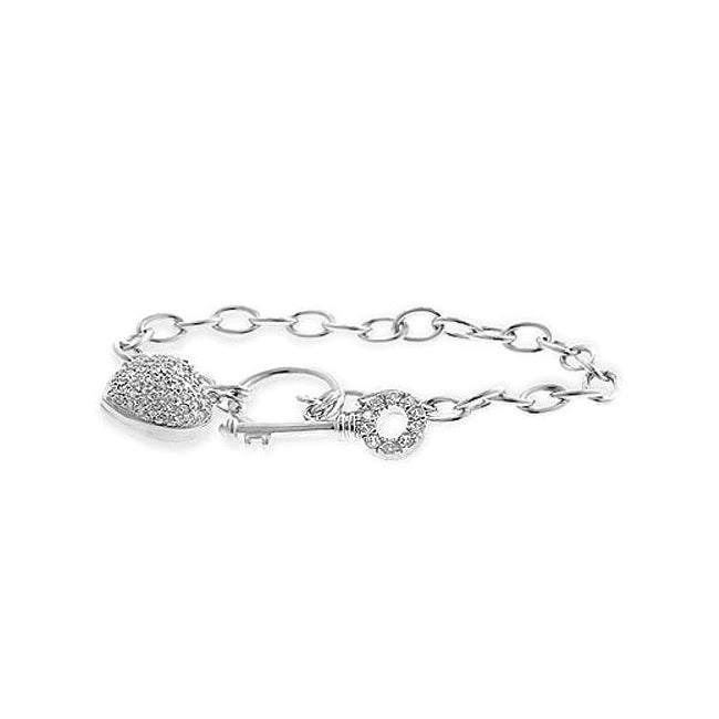 Alluring Whisper Heritage Edit Heart and Key Bracelet - Friggin Jewelry Fashion