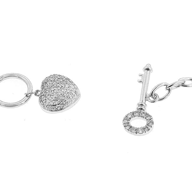 Alluring Whisper Heritage Edit Heart and Key Bracelet - Friggin Jewelry Fashion