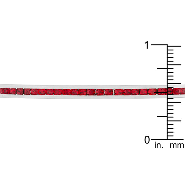Irreverent Edge Cheeky Edit Channel-Set Ruby Red Cubic Zirconia Cuff - Friggin Jewelry Fashion