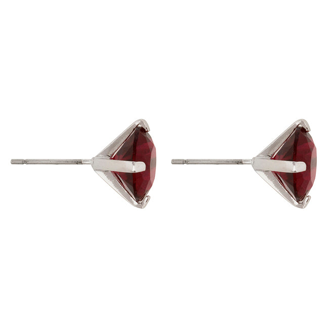 Everyday Whisper Icon Edit Ruby Cubic Zirconia Studded Earrings - Friggin Jewelry Fashion