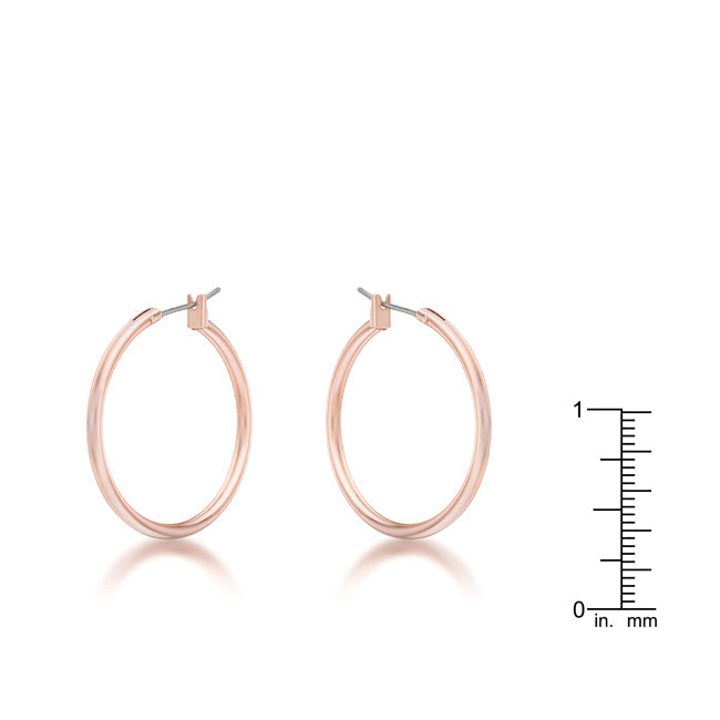 Essential Icon Classic Series Small Rosegold Hoop Earrings - Friggin Jewelry Fashion