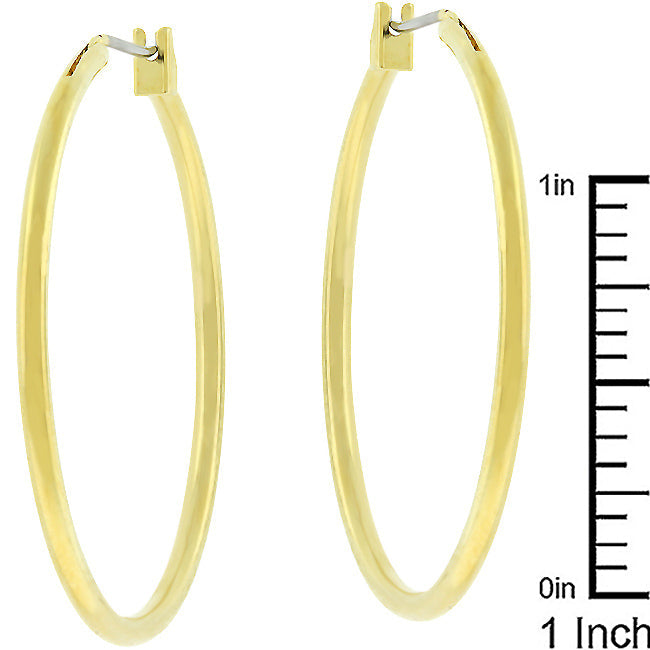 Studio Edge Signature Edit Basic Golden Hoop Earrings - Friggin Jewelry Fashion