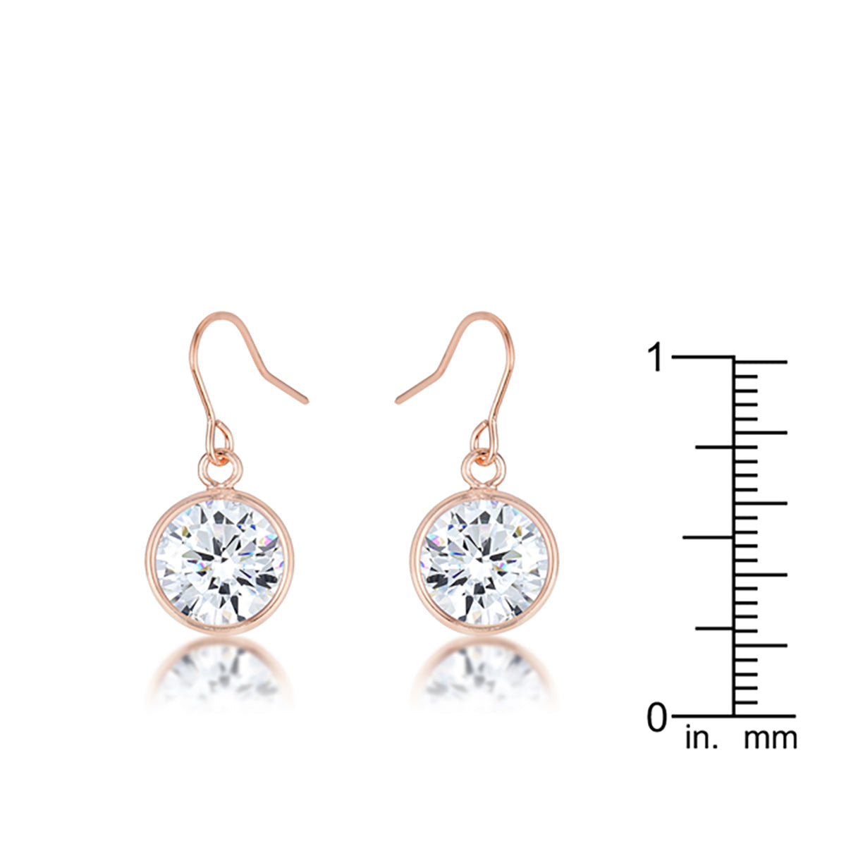 Seductive Detail Icon Series 5.5 Ct Rose Gold CZ Drop Earrings - Friggin Jewelry Fashion
