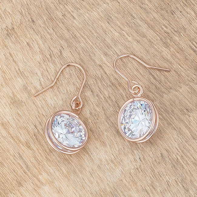 Seductive Detail Icon Series 5.5 Ct Rose Gold CZ Drop Earrings - Friggin Jewelry Fashion
