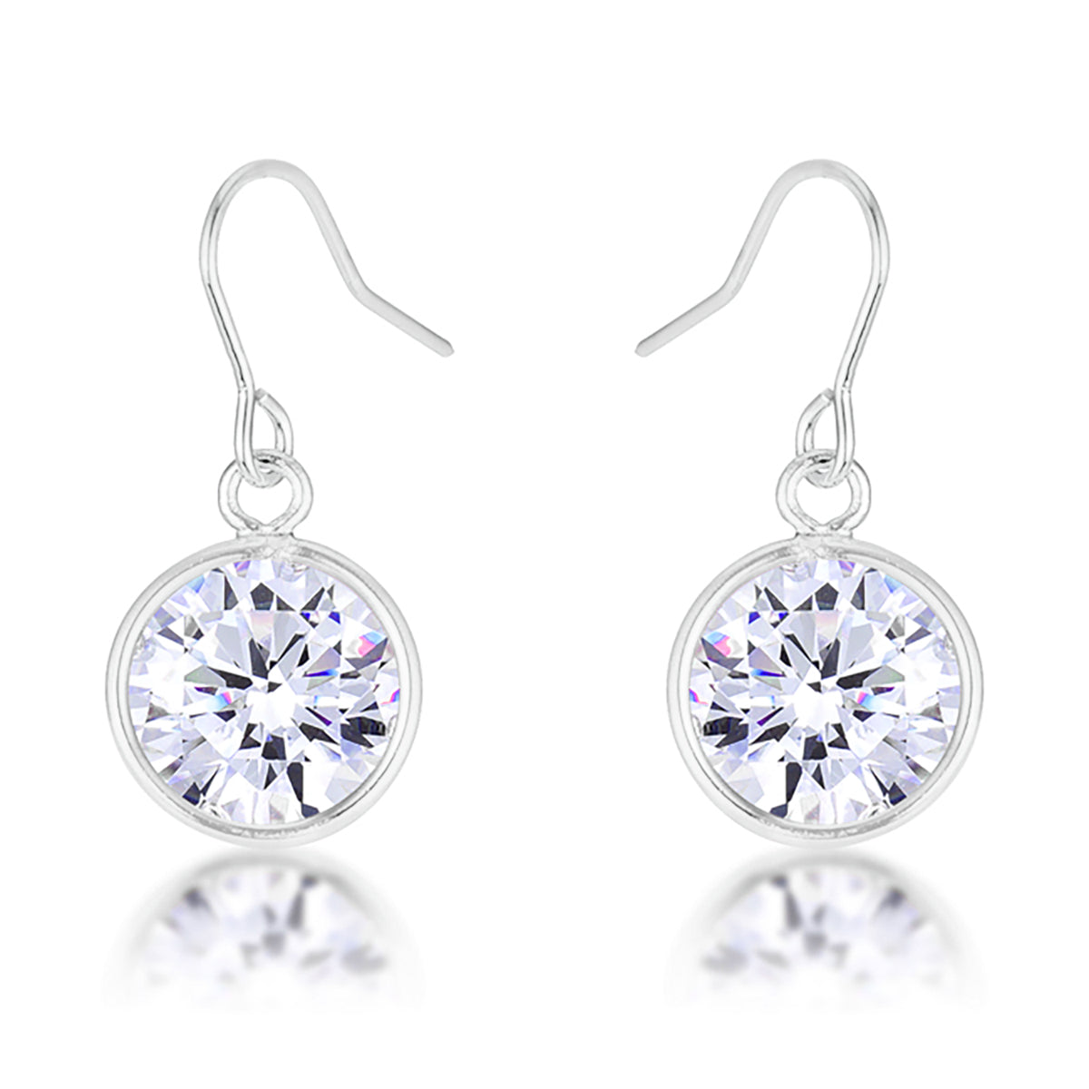 Tempting Edge Couture Line Bezel Solitaire Stud Earrings - Friggin Jewelry Fashion