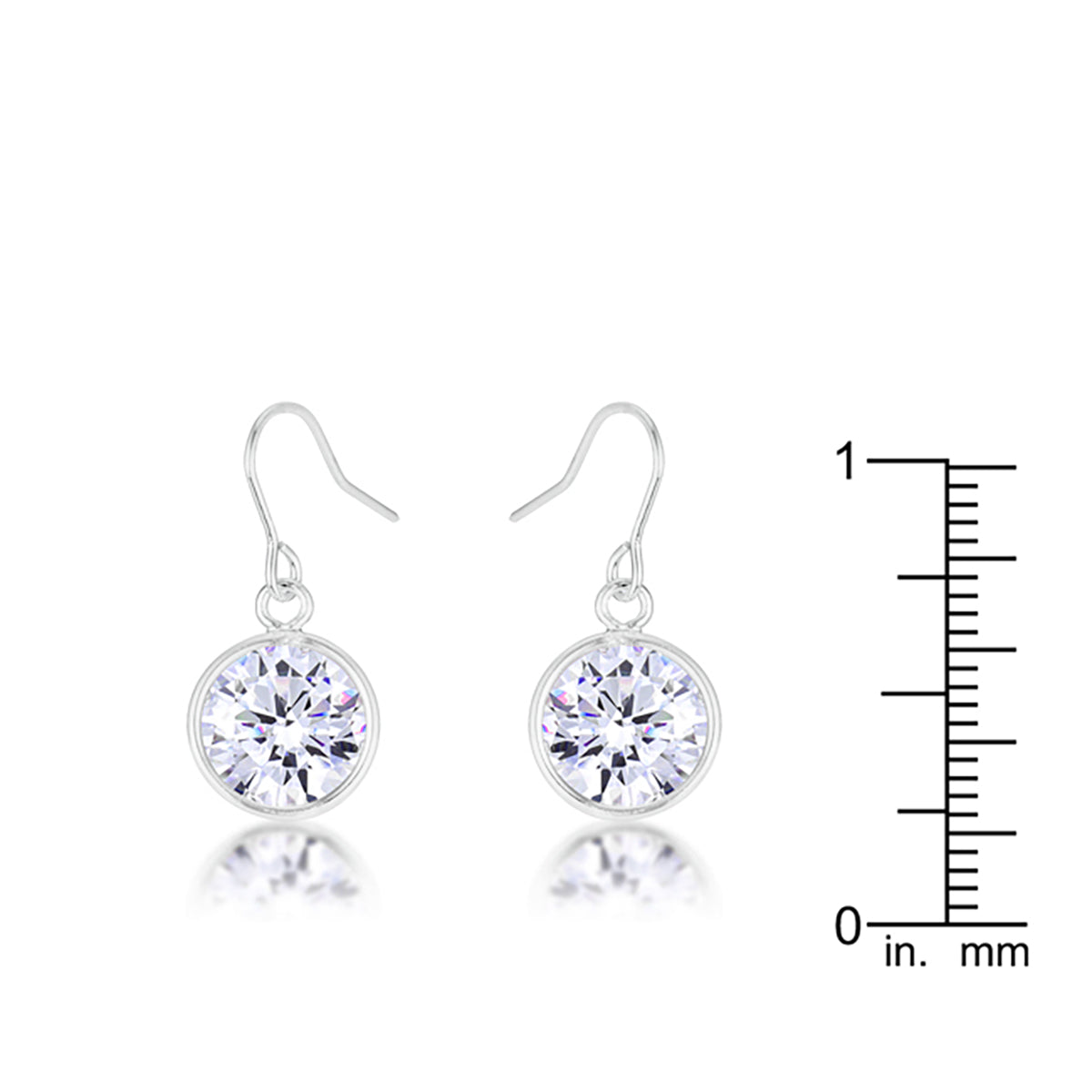 Tempting Edge Couture Line Bezel Solitaire Stud Earrings - Friggin Jewelry Fashion