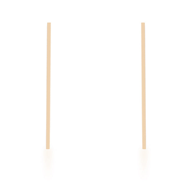 Lustre Detail Studio Line Carolee Gold Stainless Steel Line Drop Earrings - Friggin Jewelry Fashion