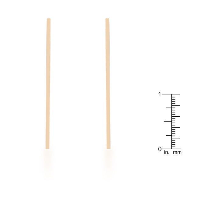 Lustre Detail Studio Line Carolee Gold Stainless Steel Line Drop Earrings - Friggin Jewelry Fashion