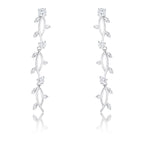 Timeless Spark Heritage Edit 1.1Ct Vine Design Rhodium Earrings - Friggin Jewelry Fashion