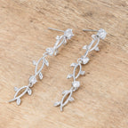 Timeless Spark Heritage Edit 1.1Ct Vine Design Rhodium Earrings - Friggin Jewelry Fashion
