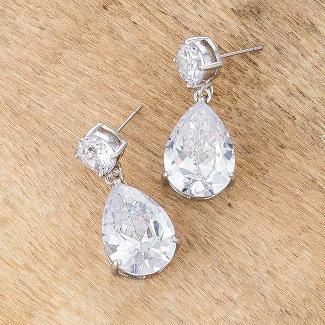 Sculpted Form Modern Edit Shimmering CZ Earrings - Friggin Jewelry Fashion