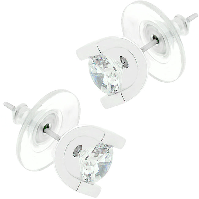 Velvet Heroine Bold Line Brilliant Set Cubic Zirconia Earrings - Friggin Jewelry Fashion