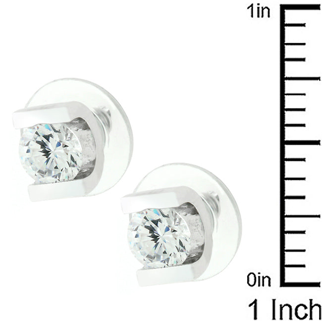 Velvet Heroine Bold Line Brilliant Set Cubic Zirconia Earrings - Friggin Jewelry Fashion
