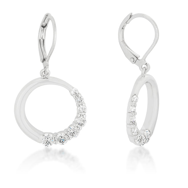 Gilded Temptress Bold Edit Graduated Cubic Zirconia Circle Earrings - Friggin Jewelry Fashion