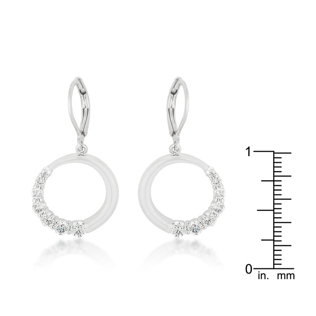 Gilded Temptress Bold Edit Graduated Cubic Zirconia Circle Earrings - Friggin Jewelry Fashion