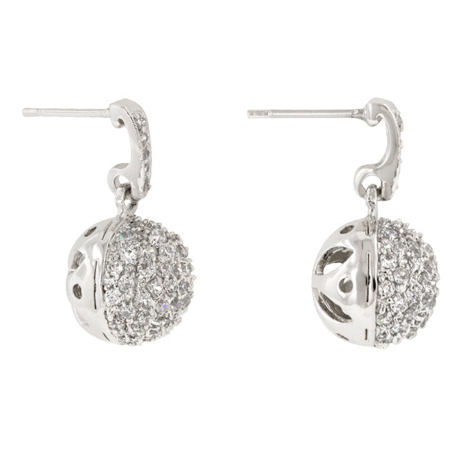 Confident Whisper Signature Edit CZ Ball Dangle Earrings - Friggin Jewelry Fashion