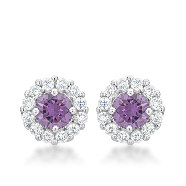 Witty Detail Studio Line Bella Bridal Earrings in Purple - Friggin Jewelry Fashion