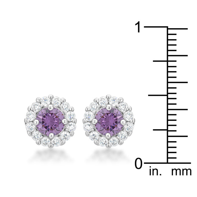 Witty Detail Studio Line Bella Bridal Earrings in Purple - Friggin Jewelry Fashion