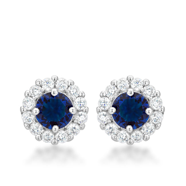 Smart Spark Modern Classic Bella Bridal Earrings in Blue - Friggin Jewelry Fashion
