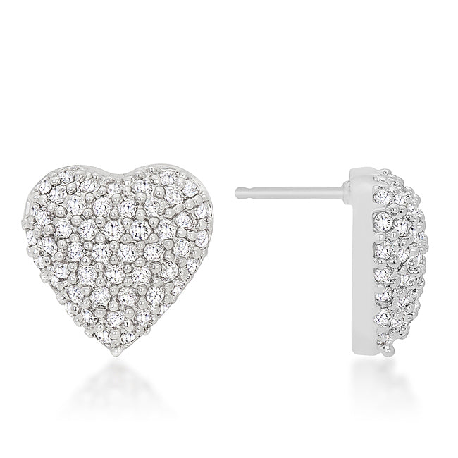 Couture Spark Refined Edit Special Pave Heart Earrings - Friggin Jewelry Fashion