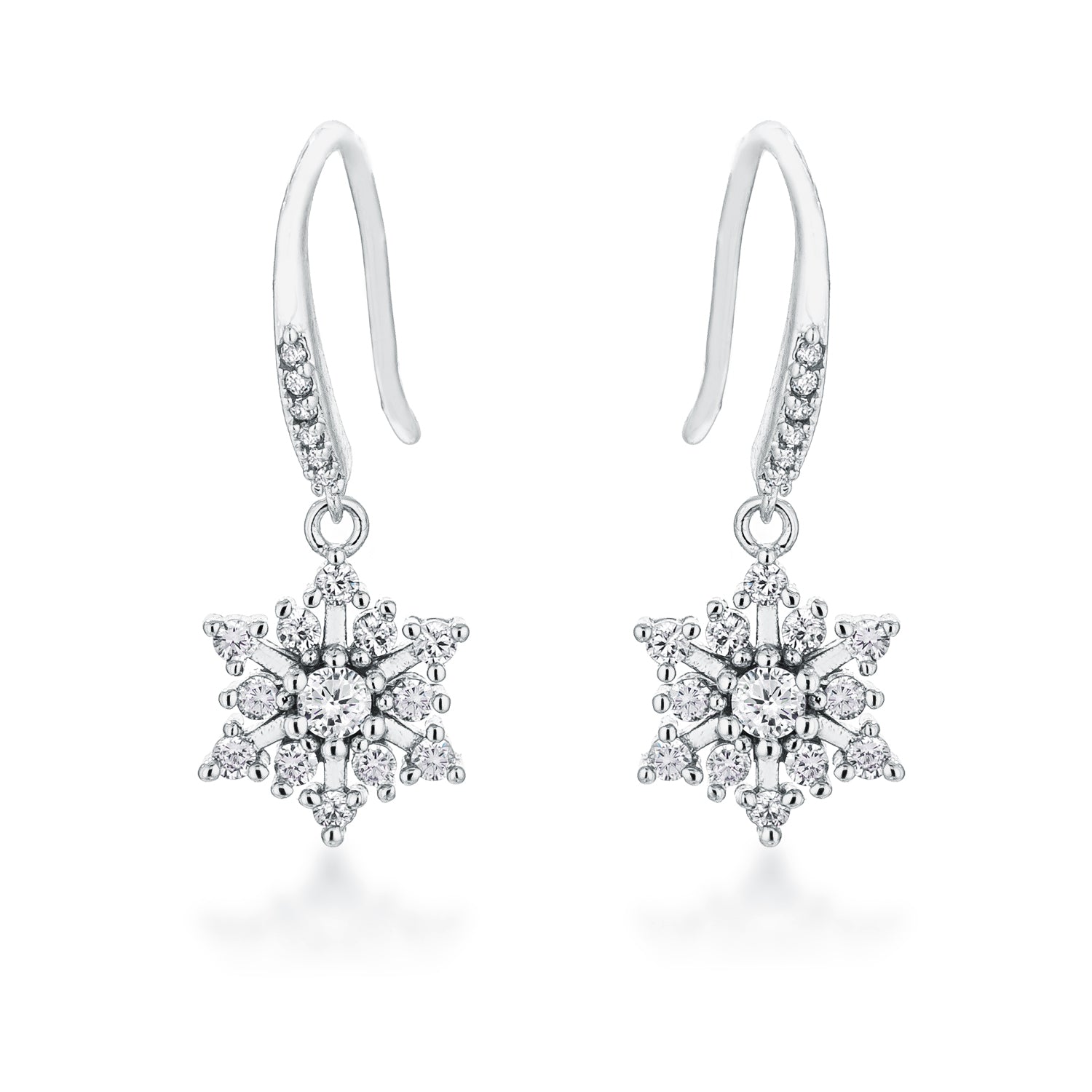 Gallery Form Heritage Edit Contemporary Rhodium Plated CZ Earrings - Friggin Jewelry Fashion