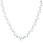 Refined Edge Signature Line Rhodium Plated Vineyard Necklace - Friggin Jewelry Fashion