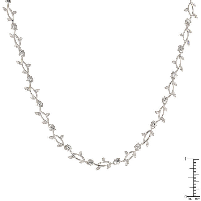 Refined Edge Signature Line Rhodium Plated Vineyard Necklace - Friggin Jewelry Fashion