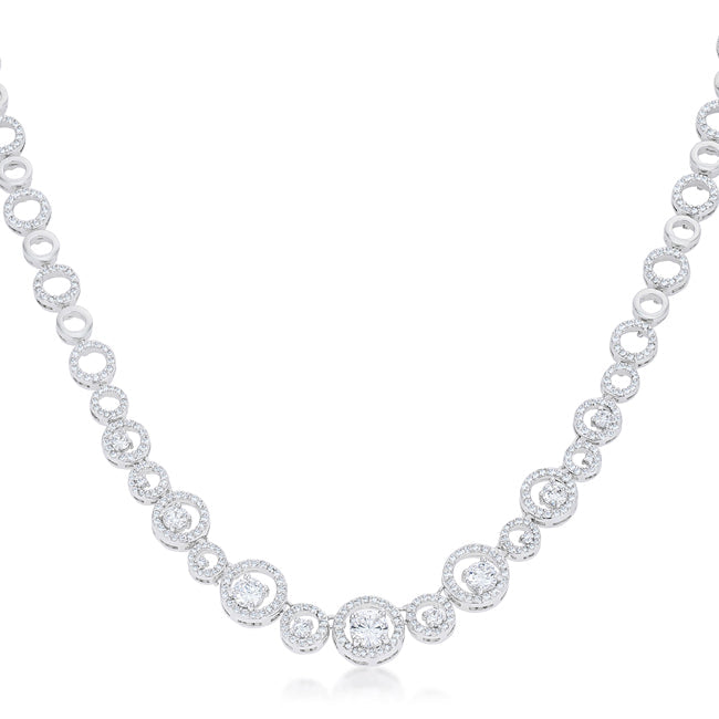Confident Whisper Signature Edit Graduated Cubic Zirconia Necklace - Friggin Jewelry Fashion