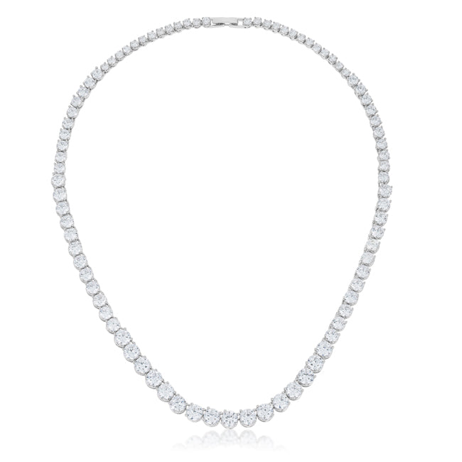 Fresh Spark Signature Icon Graduated Cubic Zirconia Necklace - Friggin Jewelry Fashion