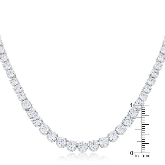 Fresh Spark Signature Icon Graduated Cubic Zirconia Necklace - Friggin Jewelry Fashion