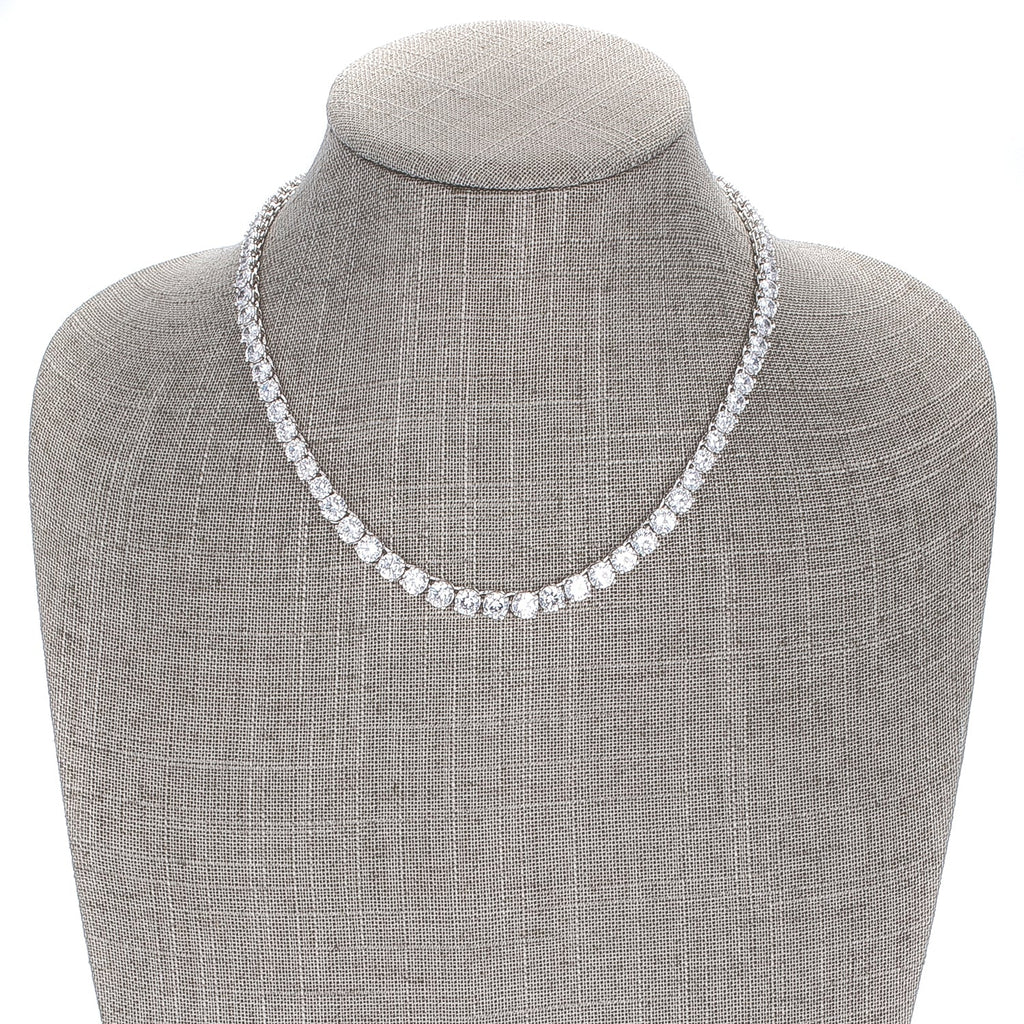 Fresh Spark Signature Icon Graduated Cubic Zirconia Necklace - Friggin Jewelry Fashion