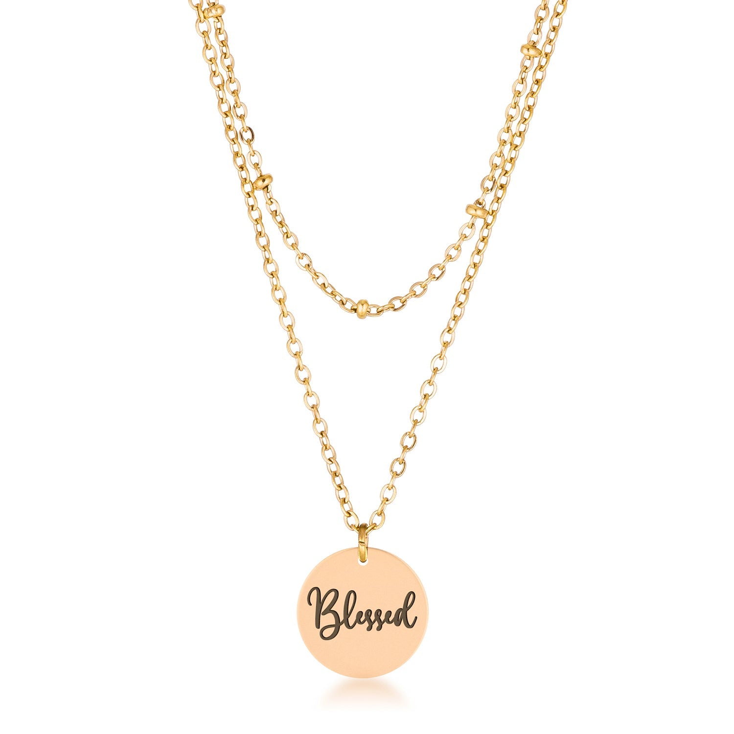 Alluring Whisper Heritage Edit Delicate 18k Gold Plated Blessed Necklace - Friggin Jewelry Fashion