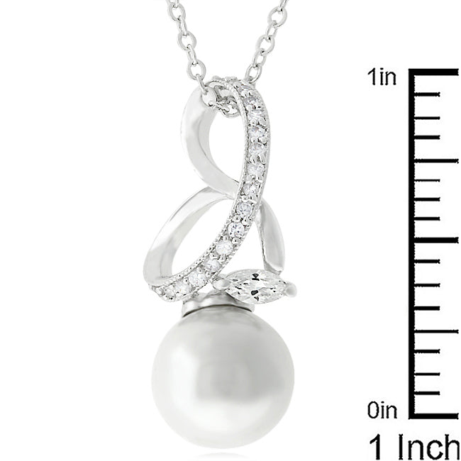 Faceted Whisper Couture Line Royalty Pearl Pendant - Friggin Jewelry Fashion